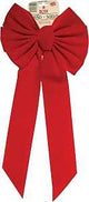 Holidaytrims 7964 Outdoor Bow, 1 in H, Velvet, Red, Pack of 36