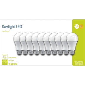 GE Industrial Solutions 93098308 LED Bulb, 760 Lumens, 10 W, A19 Lamp, 60 W Equivalent, E26 Lamp Base