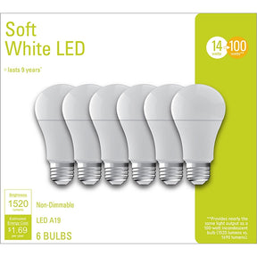 GE Industrial Solutions 93098309 LED Bulb, General Purpose, 1100 Lumens, 14 W, A21 Lamp, 100 W Equivalent, E26 Lamp Base
