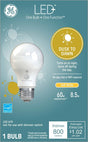 GE 93101946 LED Bulb, General Purpose, A19 Lamp, 60 W Equivalent, E26 Lamp Base, White, Soft White Light