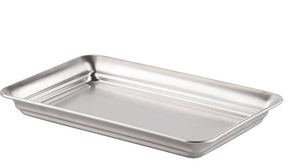 Interdesign 2870 Bathroom Tray, 9.7 in L, 6.3 in W, 1 in H, Stainless Steel, Silver, Pack of 6