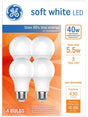 GE 93131062 LED Light Bulb, General-Purpose, A19 Lamp, 40 W Equivalent, E26 Medium Lamp Base, Non-Dimmable