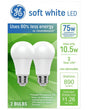 GE 93131321 LED Light Bulb, A19 Lamp, 75 W Equivalent, Medium Lamp Base, Non-Dimmable, Soft White/Warm White