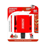 Diablo Demo Demon DHS2563CTR Hole Saw, 2-9/16 in Dia, 2-3/8 in D Cutting, 1-5/8 in Arbor, Carbide Cutting Edge
