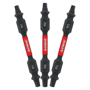 Diablo DDESQ225B Double Ended Drive Bit, #2 Drive, Square Drive, 2-1/2 in L