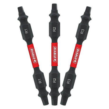 Diablo DDESQ225B Double Ended Drive Bit, #2 Drive, Square Drive, 2-1/2 in L
