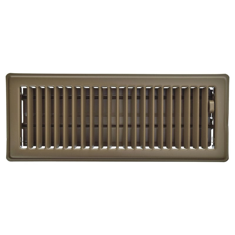 Imperial RG3657 Floor Register, 12 in W, Steel, Chocolate, Powder-Coated