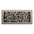 Imperial RG3360 Wonderland Design Decorative Floor Register, 10 in L, 4 in W, Steel, Brushed Nickel
