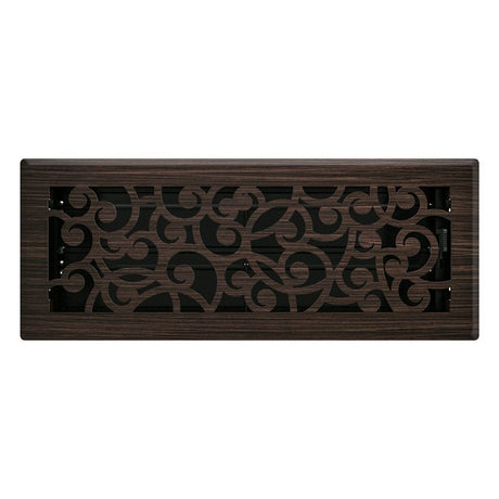 Imperial RG3366 Wonderland Design Decorative Floor Register, 12 in L, 4 in W, Steel, Oil-Rubbed Bronze