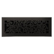 Imperial Wonderland Series RG3375 Decorative Floor Register, 4 in L, 12 in W, Steel, Matte Black