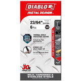 Diablo DMD2364JB Drill Bit, 23/64 in Dia, 4.9 in OAL, 3-Flat Shank, Pack of 6