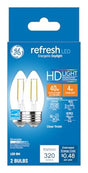 GE Industrial Solutions 31517 LED Bulb, 120 V, 300 Lumens, 4 W, BM Lamp, 40 W Equivalent, E26 Lamp Base, Dimmable