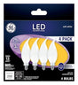 GE Industrial Solutions 37319 LED Bulb, Decorative, 200 Lumens, 3 W, CAC Lamp, E12 Lamp Base, Dimmable, Frosted