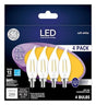 GE 99076 LED Bulb, Decorative, CA11 Lamp, 25 W Equivalent, Dimmable, Soft White Light, 2700 K Color Temp