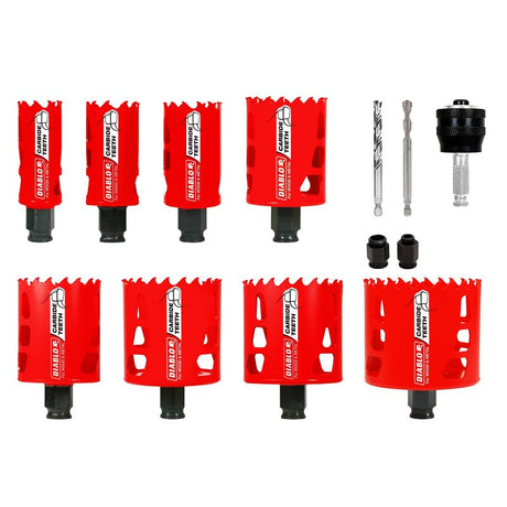 Diablo DHS13SPLCT Hole Saw Set, 13-Piece, Carbide