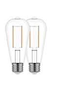 GE Refresh Series 93124196 LED Bulb, Decorative, ST19 Lamp, 60 W Equivalent, E26 Medium Lamp Base, Dimmable, Daylight