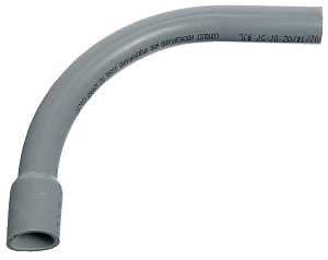 Carlon UA9DJB-UPC Elbow, 90 deg Angle, 2 in Bell End, PVC, Gray, 1/PK