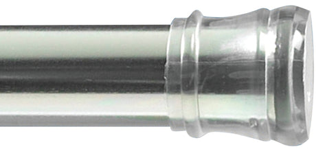 Zenna Home 608S/604S Adjustable Shower Curtain Rod, 34-1/2 to 60 in L Adjustable, 1-1/4 in Dia Rod, Stainless Steel