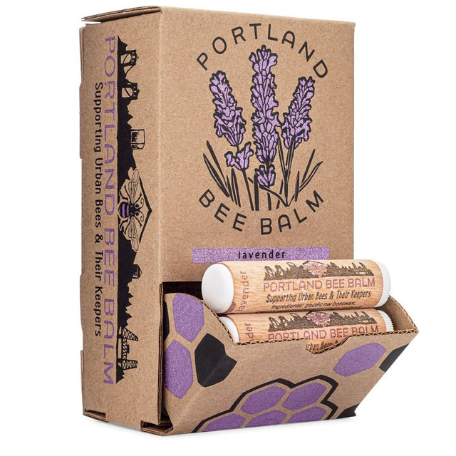 Portland Bee Balm 119 Lip Balm, Lavender, 9/PK, Pack of 24