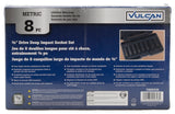 Vulcan MTI8-M Socket Set, Chrome Molybdenum Steel, Tempered Phosphate