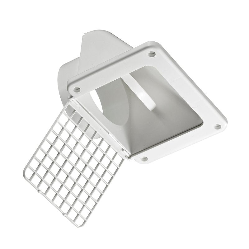 Lambro 144W-K Soffit Recessed Vent Kit, Plastic, White