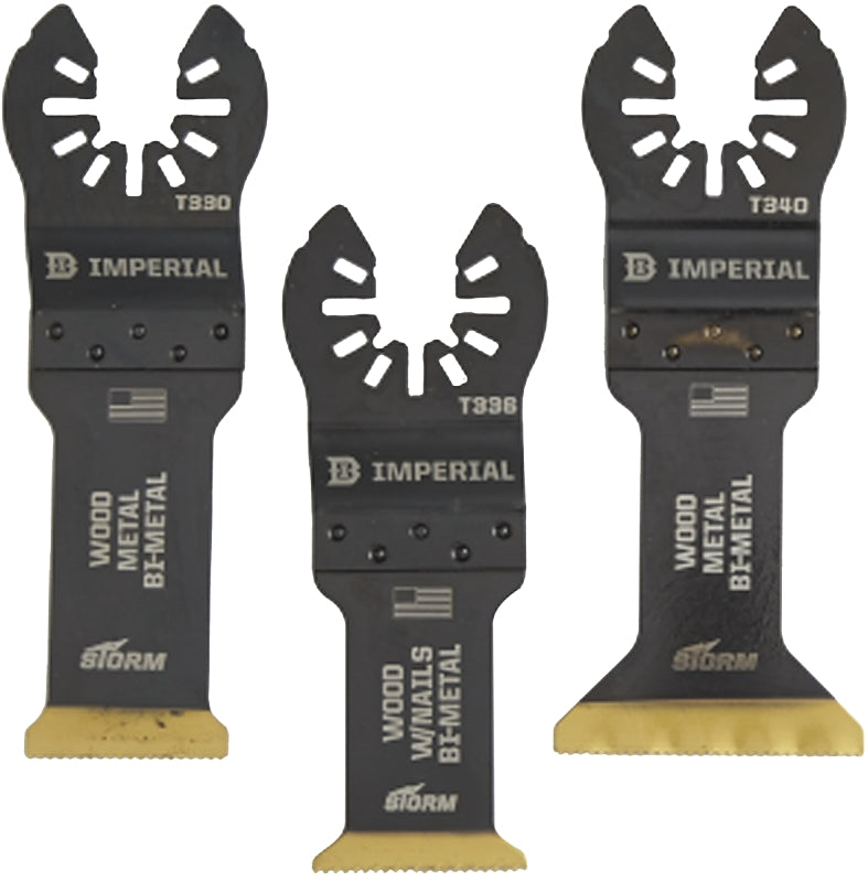 Imperial Blades ONE FIT IBOATV-3 Oscillating Blade Variety Pack, One-Size, 1-5/8 in D Cutting, 16 TPI, Bi-Metal