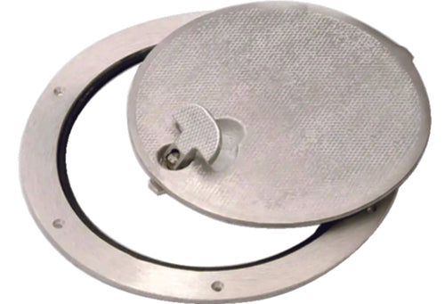 Bomar C4806 Commercial Grade Cast Aluminum Inspection Hatch, 8-3/8 O.D., Round