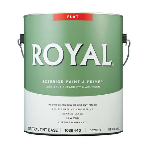 Royal Flat Tint Base Neutral Base Paint Exterior 1 gal, Pack of 4
