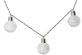 Boston Harbor 27101 Solar Crackle Glass Ball String Light, Ni-MH Battery, AA Battery, 10-Lamp, LED Lamp, Clear