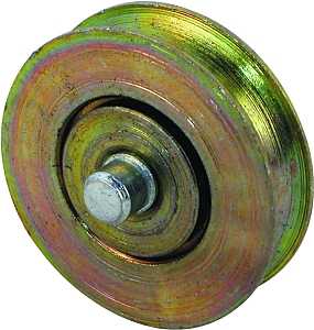 Prime-Line D 1766 Door Roller with Axle, 1-1/2 in Dia Roller, 5/16 in W Roller, Steel, 2-Roller