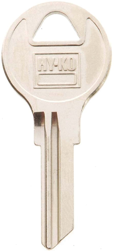 Hy-Ko 11010AP4 Key Blank, Brass, Nickel, For: Chicago Cabinet, House Locks and Padlocks, AP4 Key Number, Pack of 10