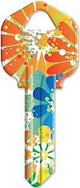 Hy-Ko 16010KW1-14 Key Blank, Orange Splash, For: Kwikset KW1, Titan KW10 Keyways, KW1-14 Key Number, Pack of 10