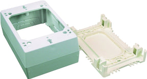 Wiremold CordMate II C53 Datacom Box, 1-Gang, Plastic, White, Wall Mounting