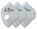 RZ 82798 Filter, Specifications: L Size, Carbon, White, For: M1 Neoprene, Mossy Oak, M2 Mesh Mask, 3/PK