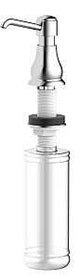 Boston Harbor TOBI22040001CP Soap Dispenser, 11 oz, PE, Chrome, Chrome, Press, Top Mounted