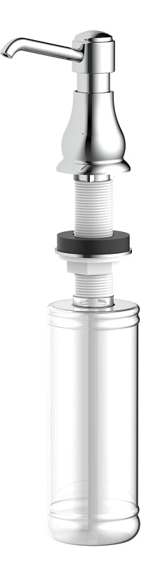 Boston Harbor TOBI22040001CP Soap Dispenser, 11 oz Capacity, PE, Chrome, Chrome, Press, Top Mounted Mounting