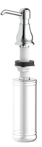Boston Harbor TOBI22040001CP Soap Dispenser, 11 oz Capacity, PE, Chrome, Chrome, Press, Top Mounted Mounting