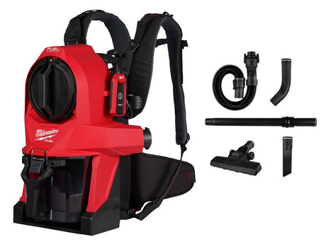 Milwaukee M18 FUEL Series 0895-20 3-in-1 Backpack Vacuum, Tool Only, 18 VDC, 12 Ah, Lithium-Ion, HEPA Filter