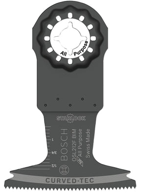 Bosch Starlock OSL212F Oscillating Blade, 2-1/2 in, Bi-Metal, Black