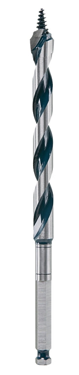 Bosch Daredevil NKST08 Auger Drill Bit, 1/2 in Dia, 7-1/2 in OAL, Open-Faced, Wide Flute, 5/16 in Dia Shank