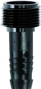 Rain Bird SWGA050S/SWGA050 Pipe Adapter, 1/2 x 1/2 in, MNPT x Barb, Acetyl, Black, For: Swing Pipes