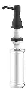 Boston Harbor TOBI22040003BL Soap Dispenser, 11 oz, PE, Matte Black, Matte Black, Press, Top mounted