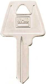 Hy-Ko 11010AM6 Key Blank, Brass, Nickel, For: American Cabinet, House Locks and Padlocks, AM6 Key Number_, Pack of 10