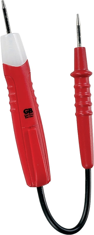 Gardner Bender GET-3100 Twin Probe Circuit Tester, 80 to 250 VAC/VDC, Neondicator Display, Functions: Voltage, Red
