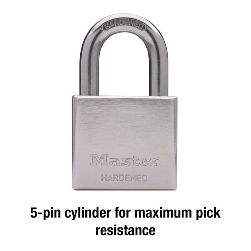 Master Lock 1-13/16 in. H X 2 in. W Steel 5-Pin Cylinder Exterior Padlock