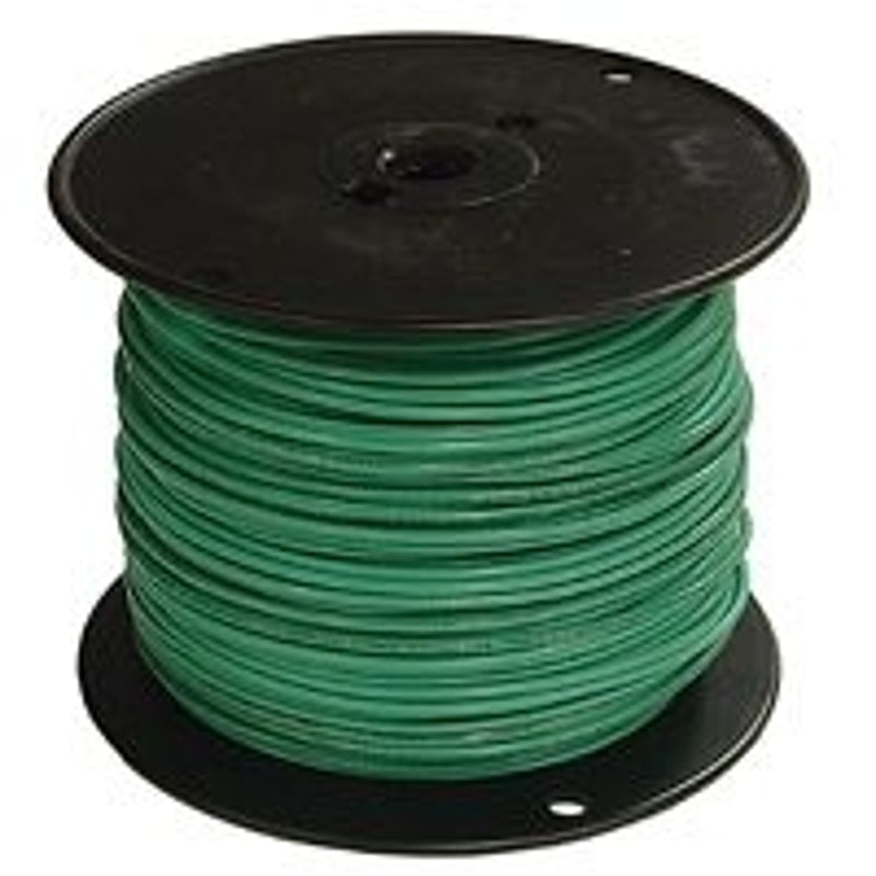 Romex 12GRN-STRX500 Series Building Wire, Green Sheath, 12 AWG Wire, 1-Conductor, 500 ft L, Copper Conductor, Stranded