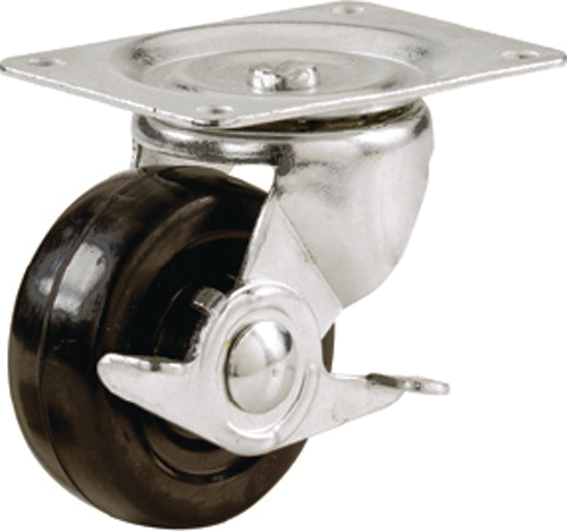 Shepherd Hardware 9512 Swivel Caster, 4-1/8 x 5 in Plate, 6 in L x 4 in W x 4.9 in H Dimensions, 4 in Dia Wheel, 225 lb