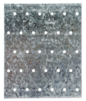 Simpson Strong-Tie TP TP45 Tie Plate, 5 in L, 4-1/8 in W, 0.035 in Thick, Steel, Galvanized, Pack of 100