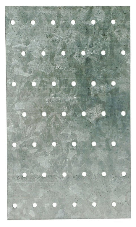 Simpson Strong-Tie TP TP47 Tie Plate, 7 in L, 4-1/8 in W, 0.035 in Thick, Steel, Galvanized, Pack of 150