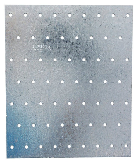 Simpson Strong-Tie TP TP57 Tie Plate, 7 in L, 5-3/4 in W, 0.035 in Thick, Steel, Galvanized, Pack of 50